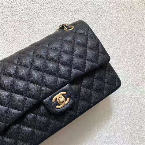 chanel black calfskin bag
